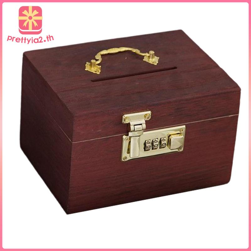 Ống Heo Tiết Kiệm 2 Ngăn Có Khóa Mật Khẩu Phong Cách Vintage
