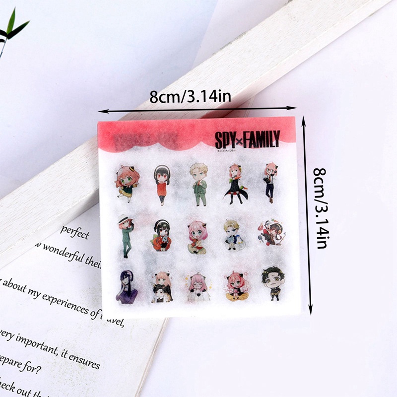 Set 6 Nhãn Dán Hoạt Hình SPY×FAMILY Trang Trí Sổ Tay/Laptop DIY