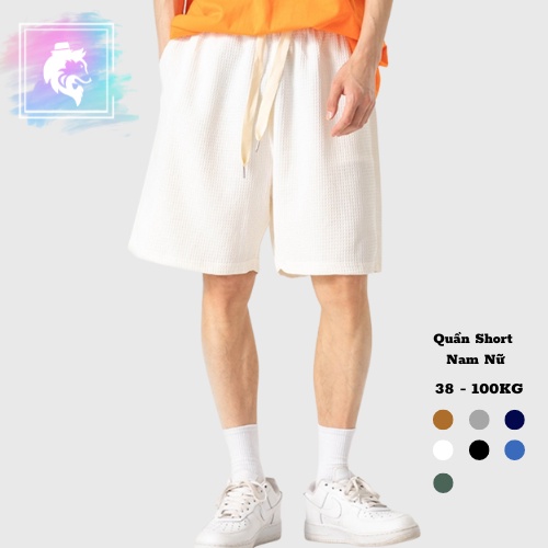 40-100KG Quần Short Đùi Nam Nữ Bigsize Sói Store thun cotton xốp co giãn 6 màu