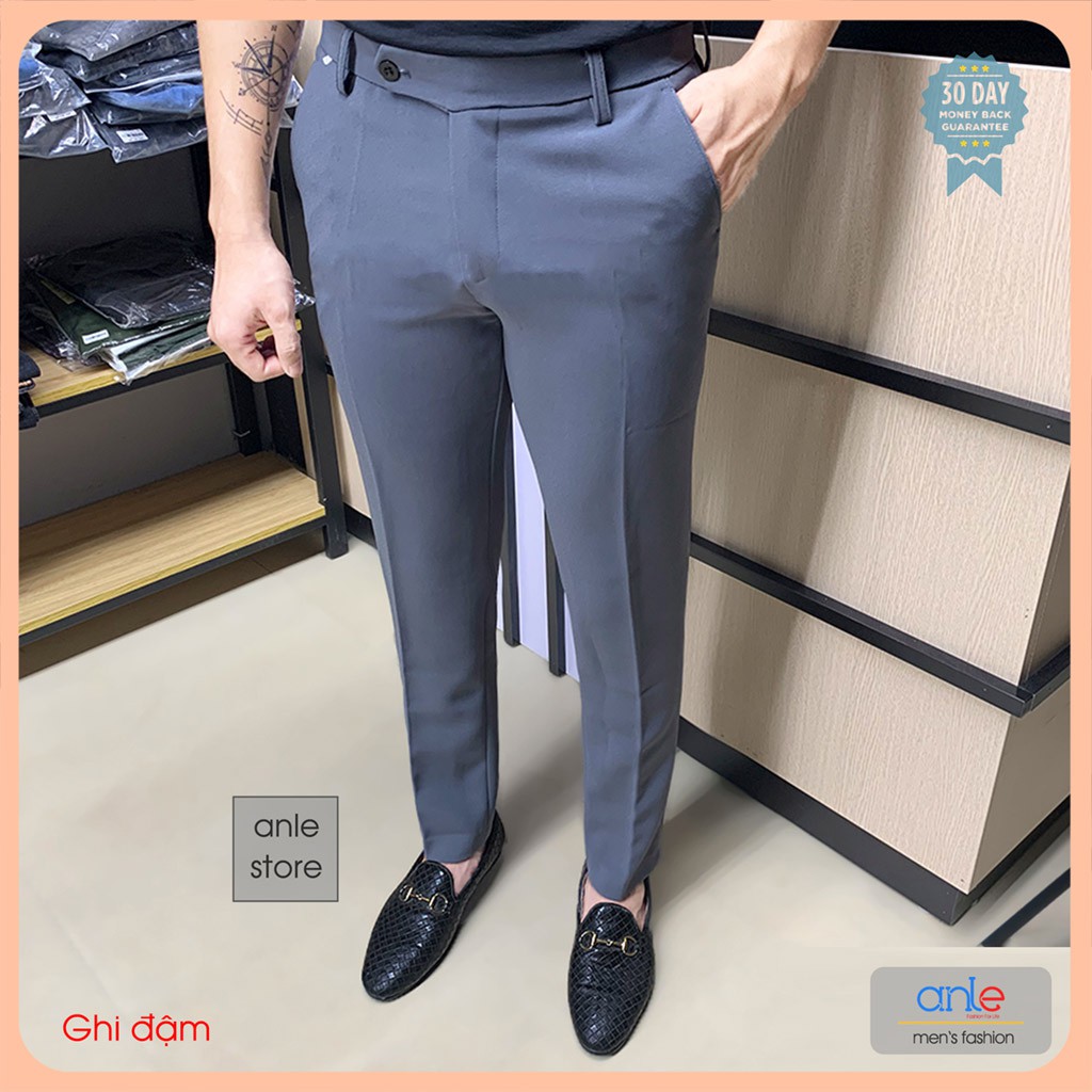 Quần tây nam SlimFit ống côn Hàn Quốc - Quần âu nam Co dãn Chống nhăn giữ form - Anle Store