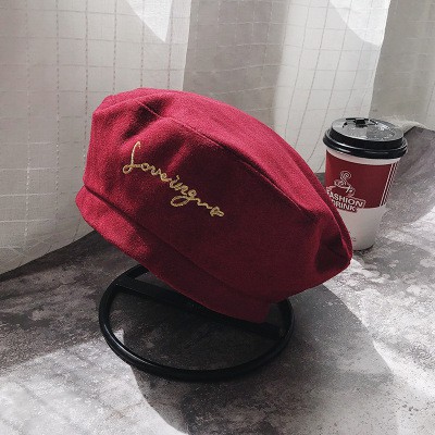 Mũ nồi beret mỏng chữ - ne43