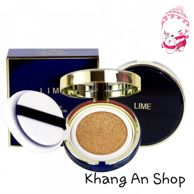 Phấn Nước Dưỡng Ẩm, Chống Lão Hóa Lime V Collagen Ample Cushion SPF50+ PA+++ (vỏ xanh)