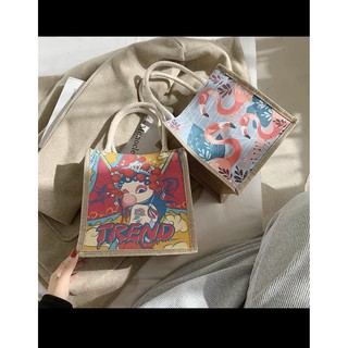 túi cói mini vintage