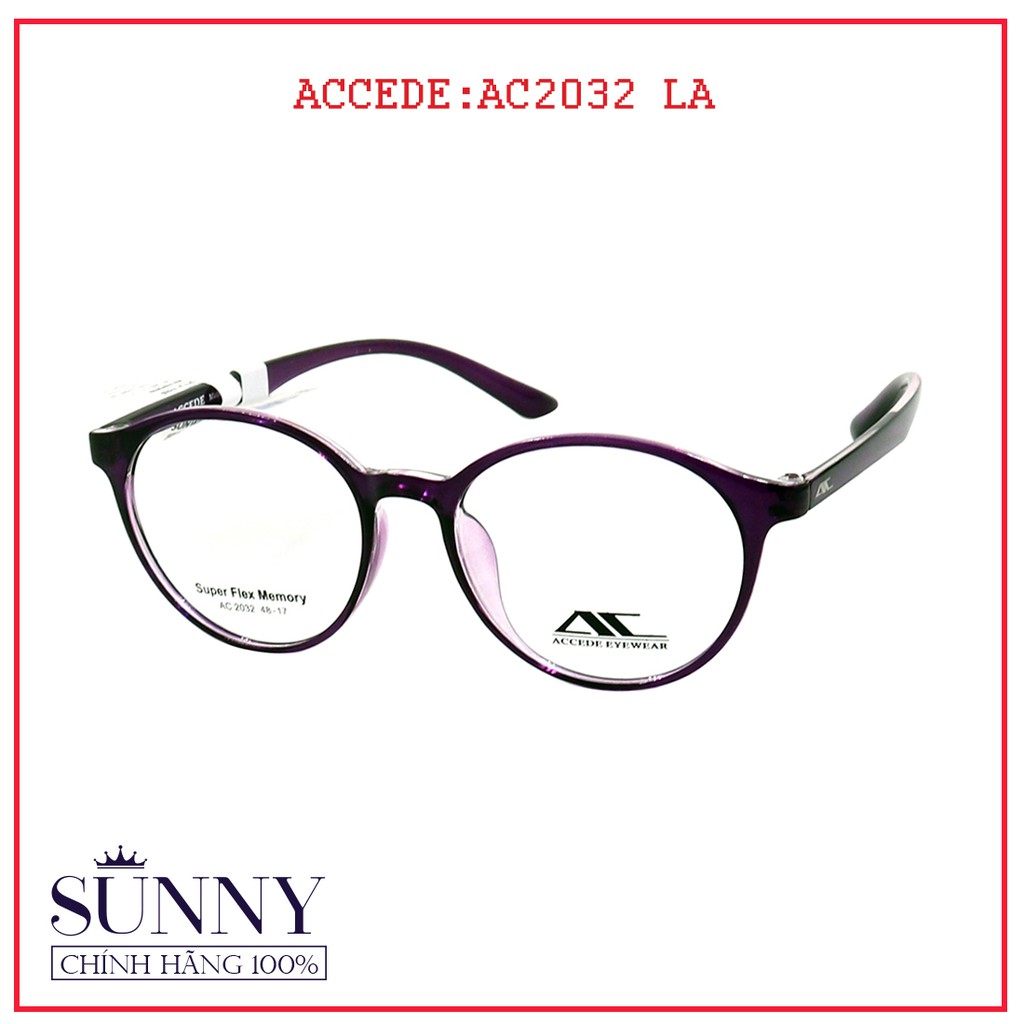 AC2032 - Gọng kính nam nữ Accede unisex (nhiều màu) chính hãng Korea - - kèm tem chống hàng giả do bộ công an cấp