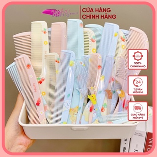 {Nhiều mẫu} Lược chải tóc nhiều size răng thưa bằng nhựa gở rối lúa mạch hoạt hình dễ thương
