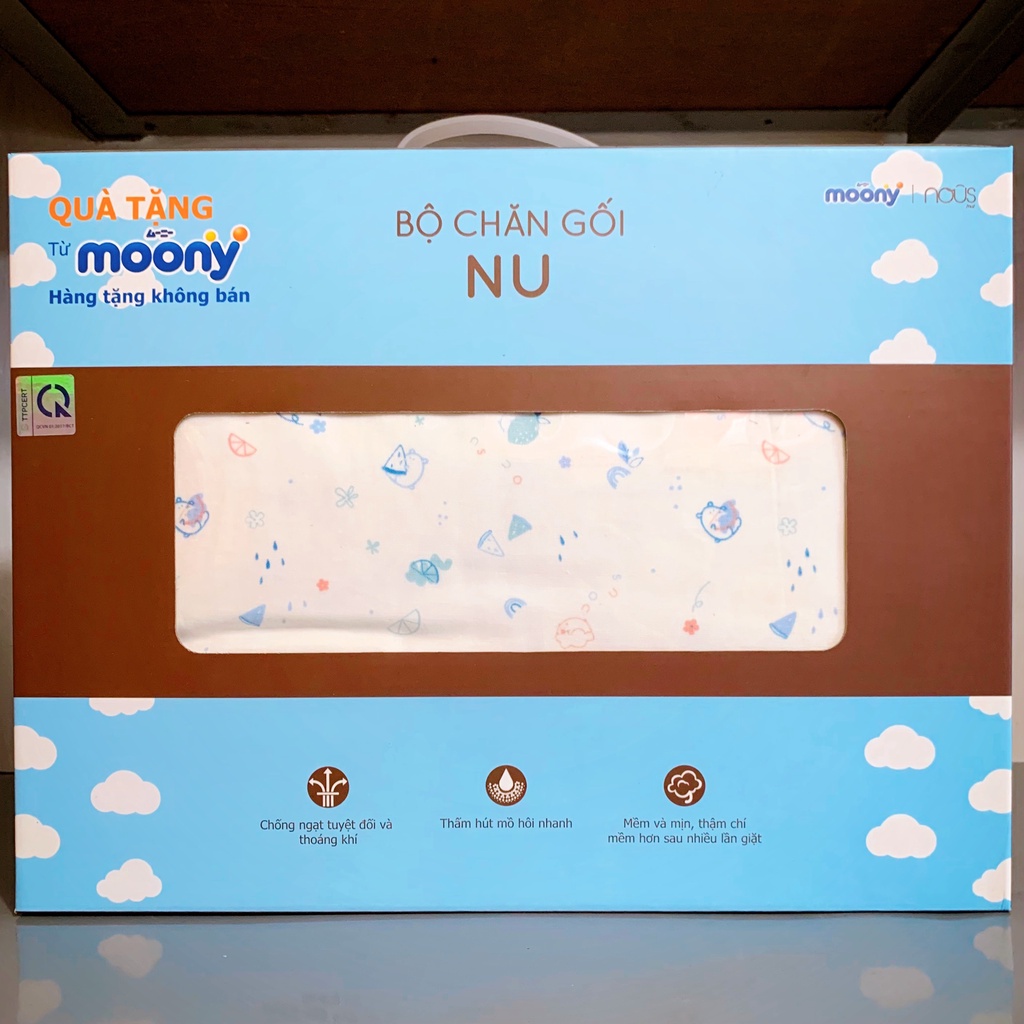 Bộ chăn gối nous- Quà tặng bỉm Moony