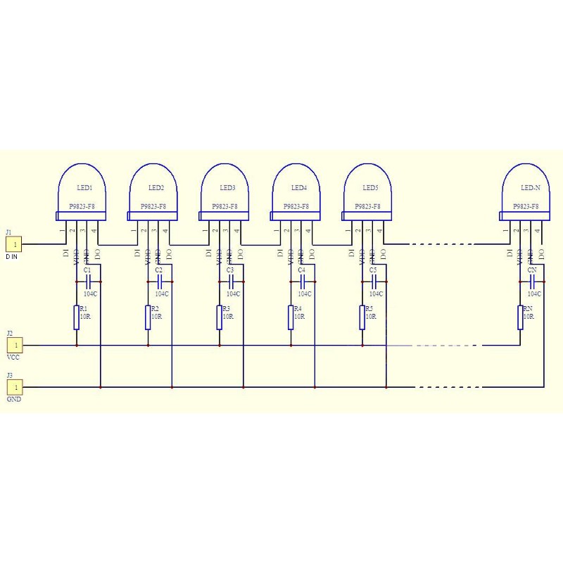 10 HẠT LED MŨ RƠM FULL MÀU  ARGB F5 F8 IC TÍCH HỢP BÊN TRONG HẠT LED