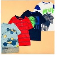 Set 2 Áo thun tay ngắn bé trai size đại Carter + Oshkosh , size 4T - 14T. Việt Nam xuất xịn