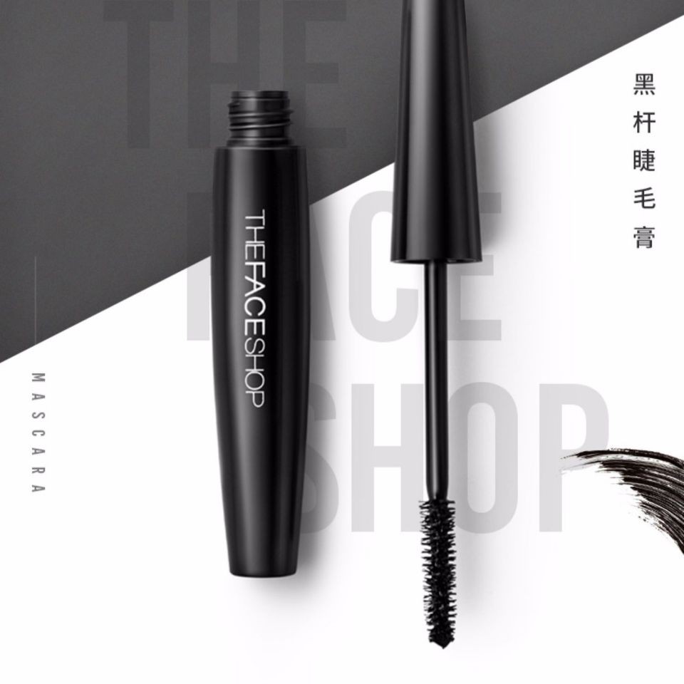 Mascara The face shop màu đen làm cong và dày mi chống thấm nước phong cách Hàn Quốc 21.7.2