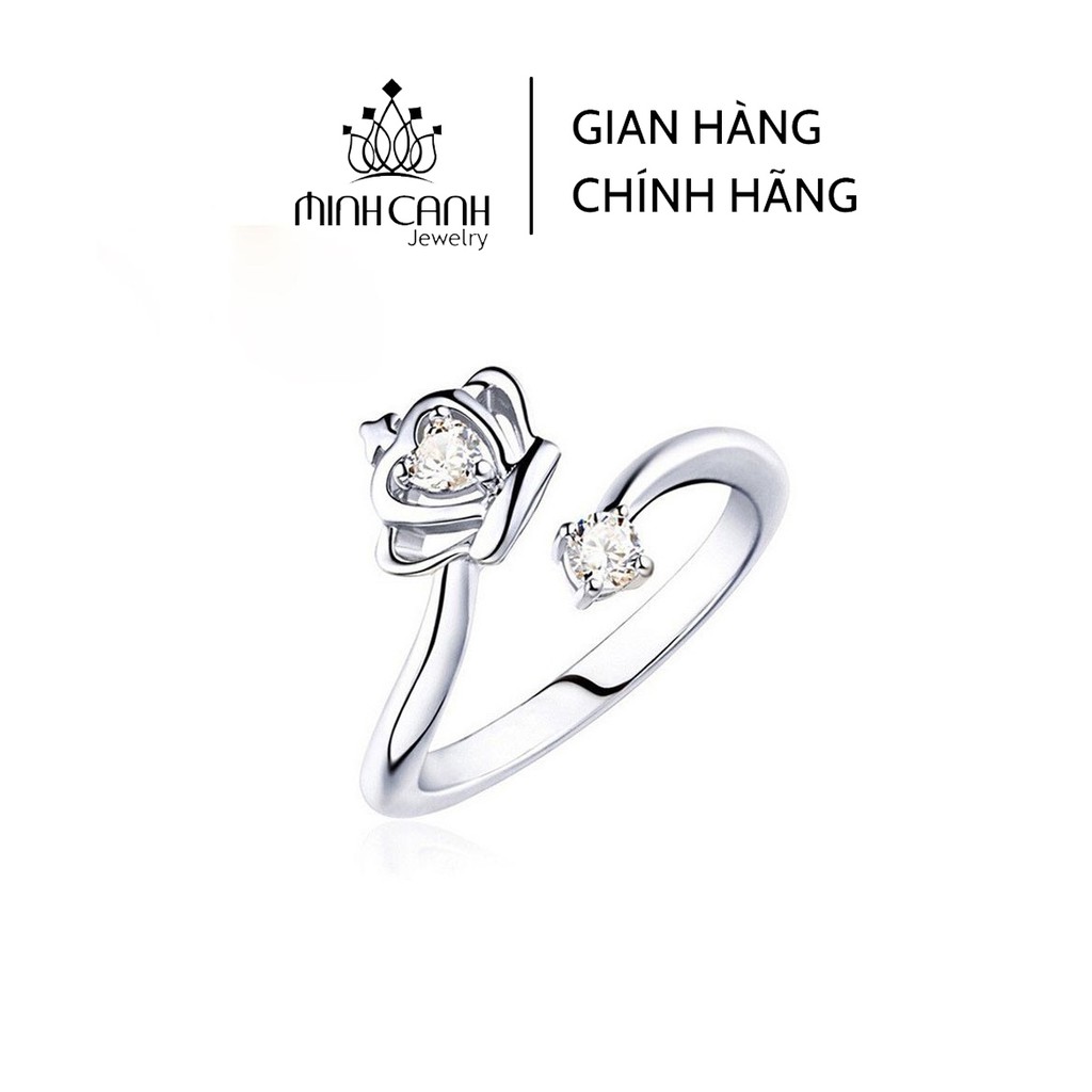 Nhẫn Bạc Vương Miện Dáng Hở Điều Chỉnh Được Size - Minh Canh Jewelry