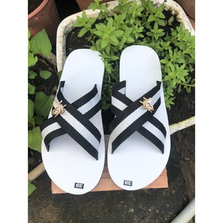 sandal chíp chíp ( chéo dù trắng đen ) size từ 35 đến 42 nữ