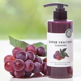 Hàng Hàn- Sữa Rửa Mặt Thải Độc Sủi Bọt Rau Củ Super Vegitoks Cleanser - Màu Tím