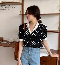 Q090620  ÁO SƠ MI CHẤM BI