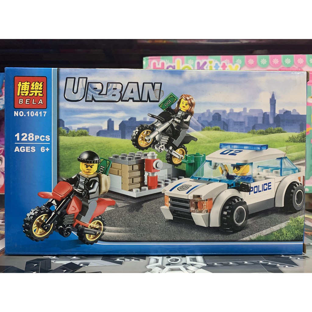 Đồ chơi xếp hình lắp ráp urban 10417 - xe cảnh sát truy đuổi trộm