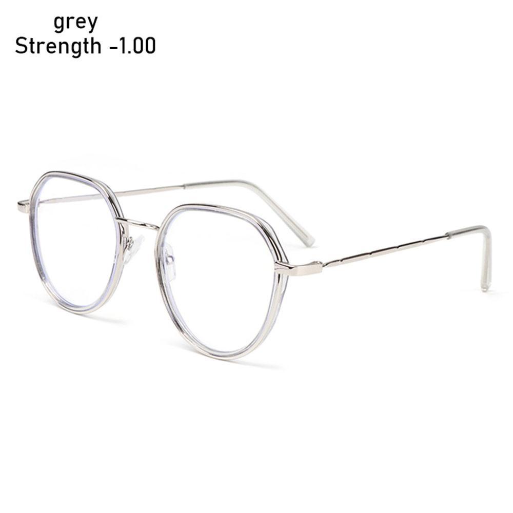 LAY Mắt Kính Gọng Bát Giác Phẳng Bằng Kim Loại Phong Cách Retro