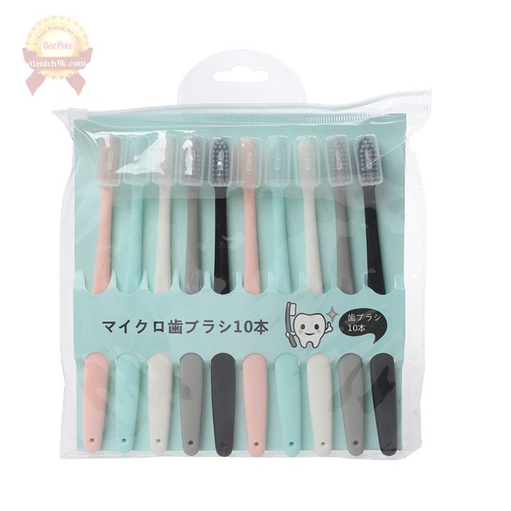 Set 10 bàn chải đánh răng Nhật Bản Muikuro sợi lông siêu mềm nhỏ