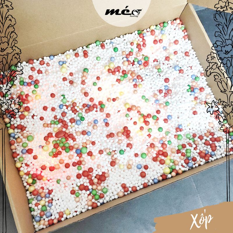 HẠT XỐP nhiều màu trang trí quà tặng bất ngờ cực xinh xắn
