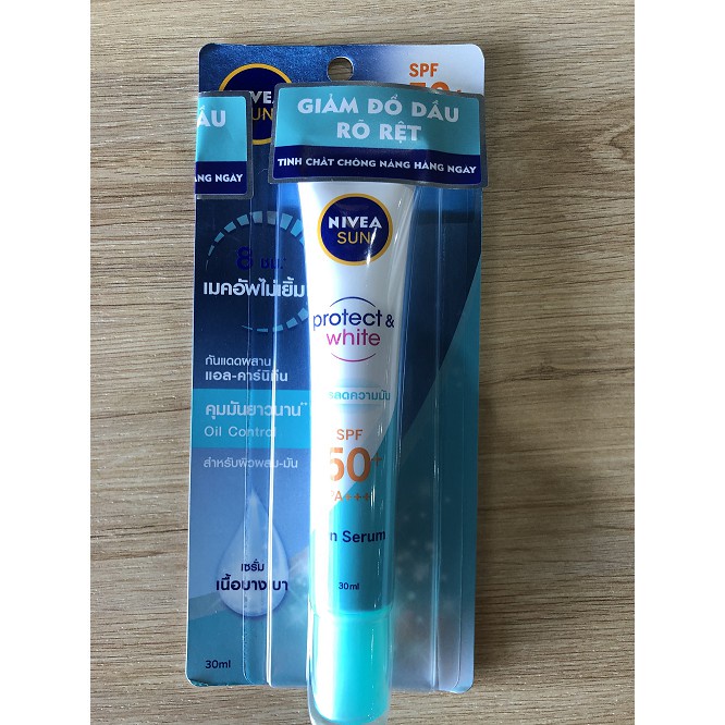 Tinh Chất Chống Nắng Nivea Giúp Dưỡng Trắng Và Kiểm Soát Dầu Spf50+ Pa+++ (30ml)