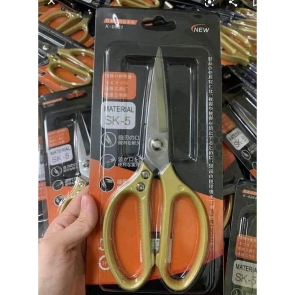 Kéo cắt Gà siêu bén - SK5 cán vàng - thép không gỉ