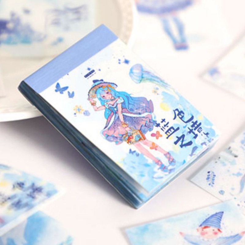 Bộ 50 Tờ Sticker Hoạt Hình Xinh Xắn Dùng Trong Trang Trí