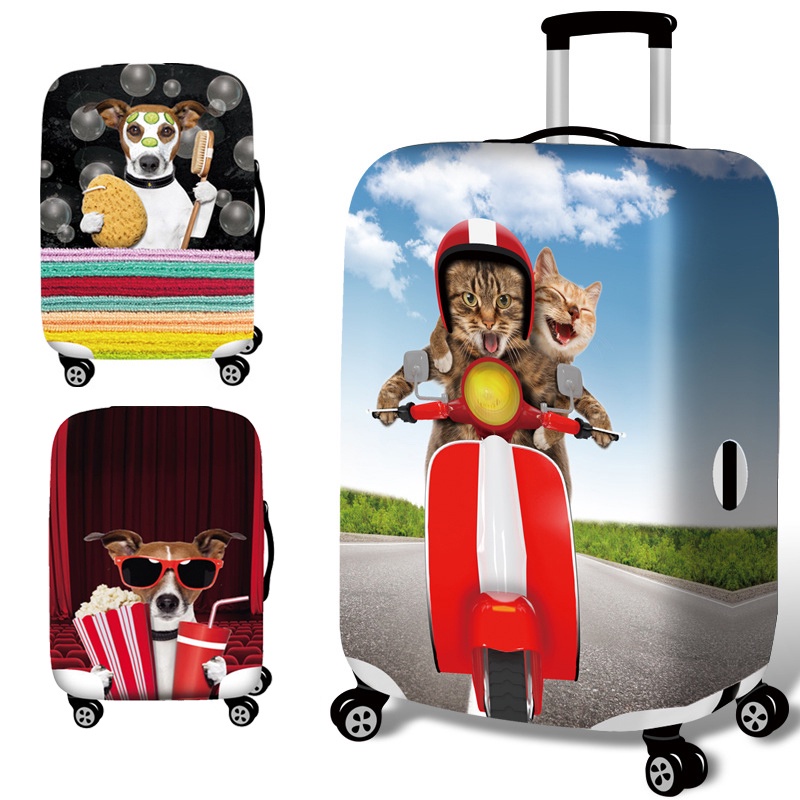 Vỏ Bọc Bảo Vệ Vali Du Lịch Siêu Dày Co Giãn Chống Mài Mòn Thời Trang