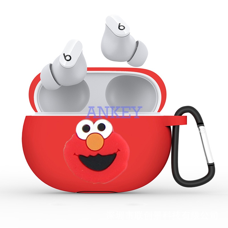Beats Studio Buds Panda Cartoon Earphone Silicone Case Earbuds Waterproof Shockproof Soft Protective Headphone Cover Headset Skin with Hook