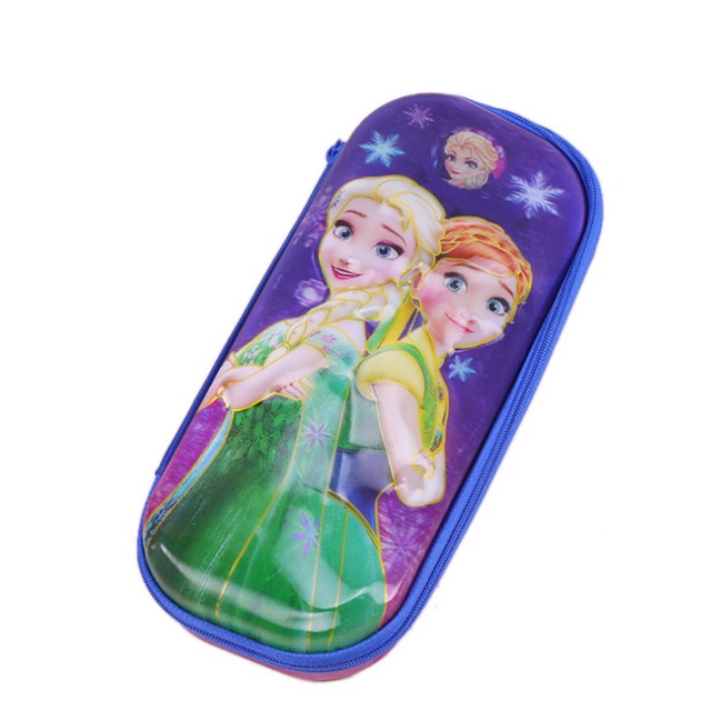 Hộp bút cho bé, hình công chúa Elsa in 7D nổi cao cấp (21x10x5)