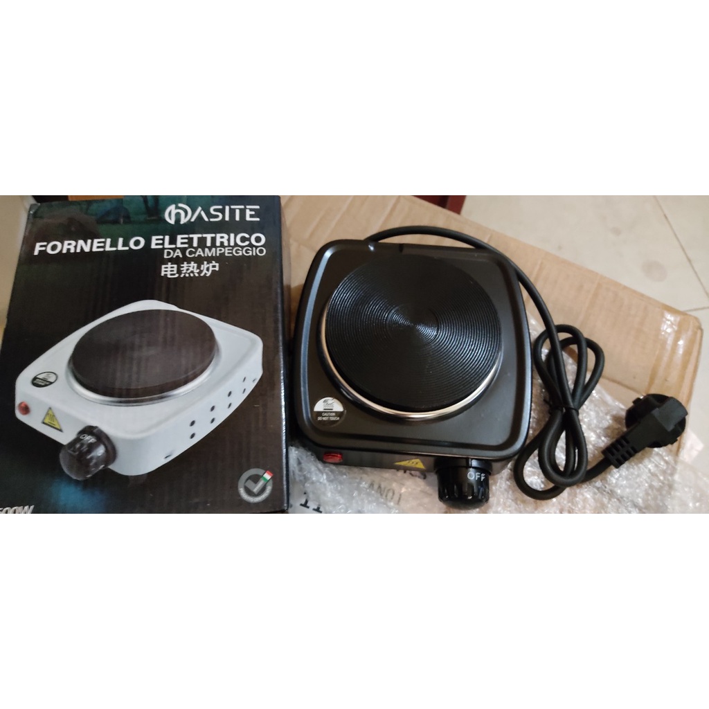 Bếp điện mini pha cafe, trà, nấu nước tiện ích 500w - Bảo Hành 12 tháng màu đen