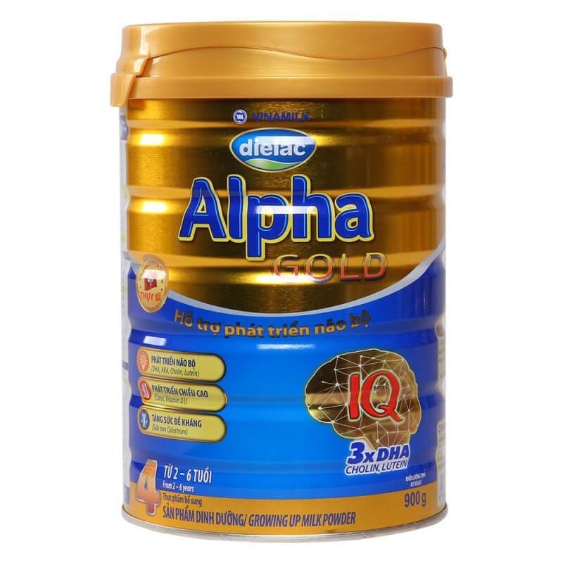 Sữa bột Dielac alpha gold IQ 1,2,3,4 900g