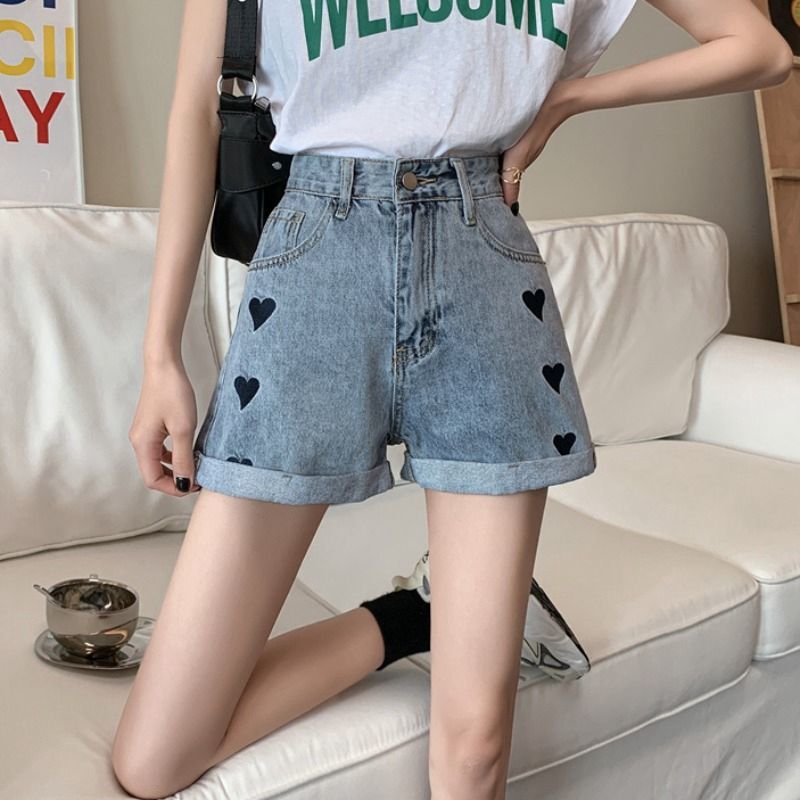 [Mã FAGREEN245 giảm 10% tối đa 30K đơn 99K] Quần Short Denim Ống Rộng Lưng Cao Thời Trang Dành Cho Nữ