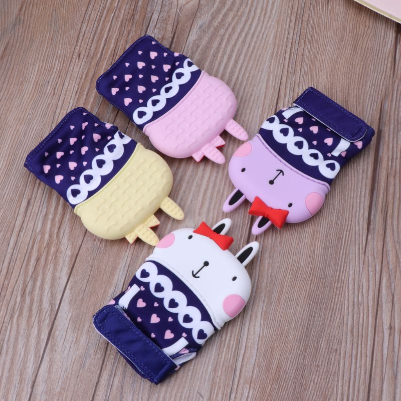 Găng Tay Kiêm Găng Tay Ngậm Mọc Răng Hình Thỏ Dễ Thương Cho Bé