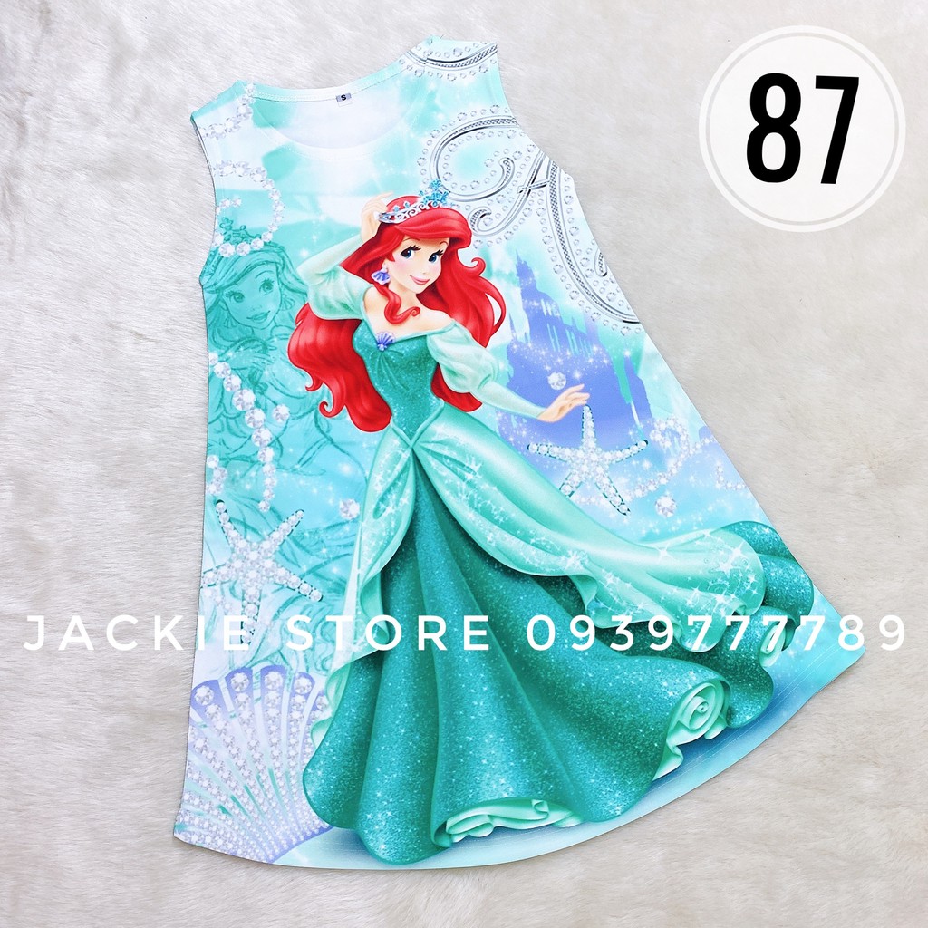Váy đầm công chúa màu xanh ngọc thái lan cho bé gái