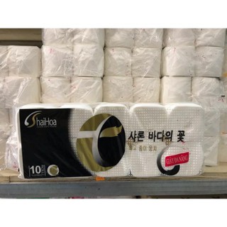 Giấy vệ sinh Hải Hoa không lõi (túi 10 cuộn)