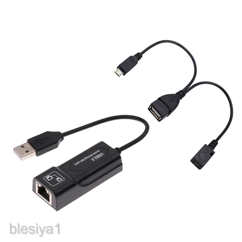 Premium Ethernet Adapter and USB Cable for Fire Stick 2 & Fire TV 3