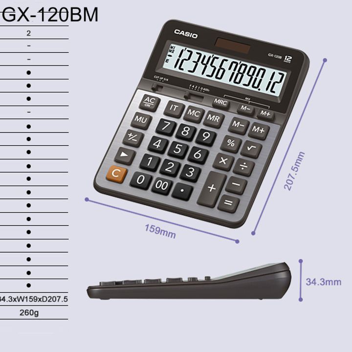 Máy tính Casio cỡ to GX-120B chính hãng bảo hành Chính Hãng