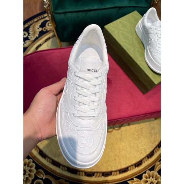 Giày sneaker nam Gu cci GG GC da cao cấp, phối dây buộc trẻ trung