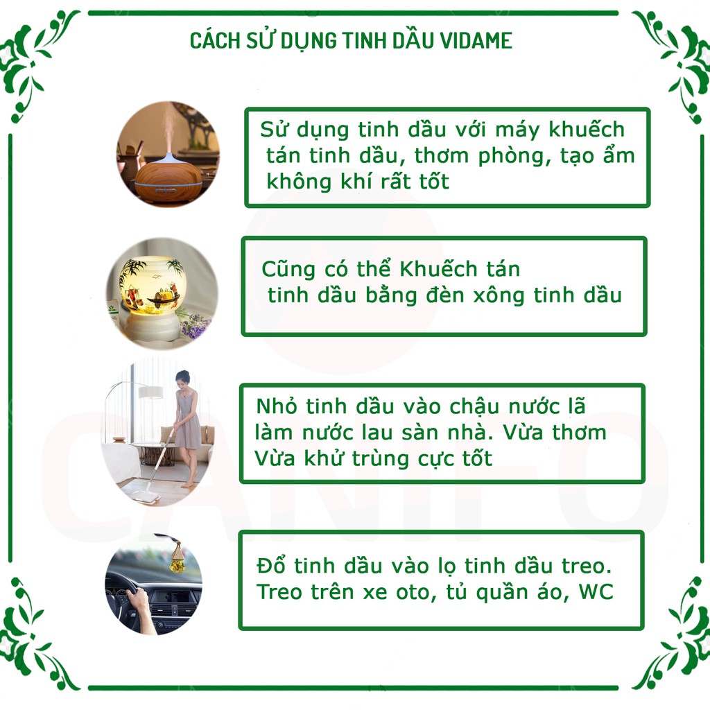 Tinh Dầu Sả Chanh Organic CANIFO - Hàng Chính Hãng, Tinh Dầu Xả Đuổi Muỗi, Xông Thơm Phòng, Khử Mùi Hiệu Quả