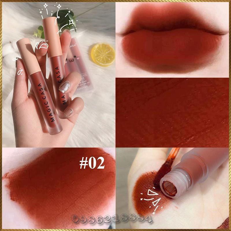 Son kem lì Magic Casa Love Lip Glaze tông nhung lì lâu trôi MCG6