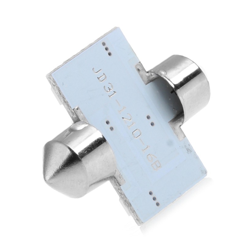 Đèn biển số xe trần xe hơi 3528 16SMD LED festoon 31mm đầu kép tiện lợi
