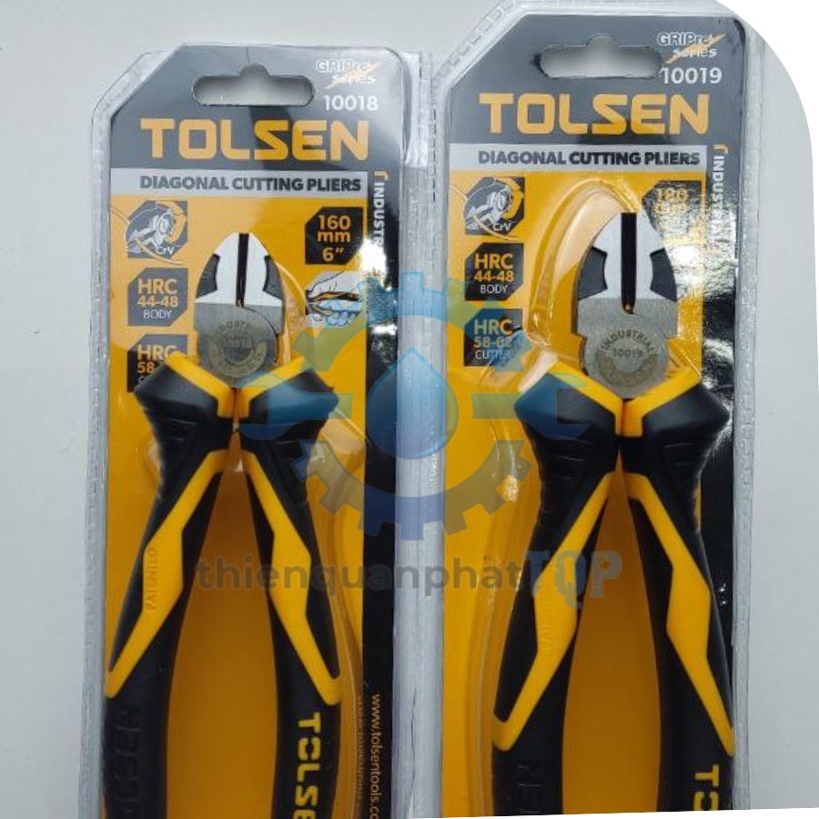 Kìm cắt dây điện công nghiệp Tolsen 10018  -10019  chất liệu thép cứng hơn loại kìm thông dụng