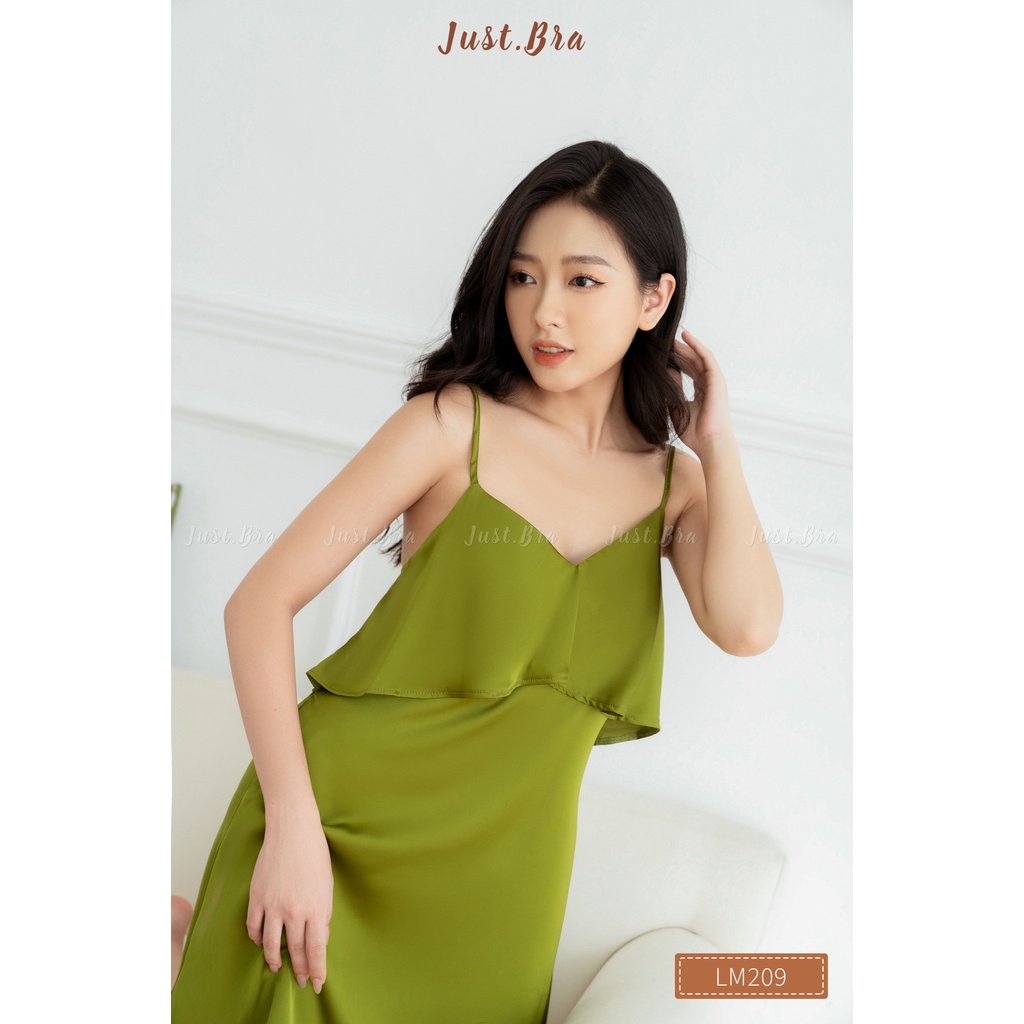 Váy ngủ 2 dây lụa cao cấp Just Bra thiết kế thanh lịch nhẹ nhàng LM209
