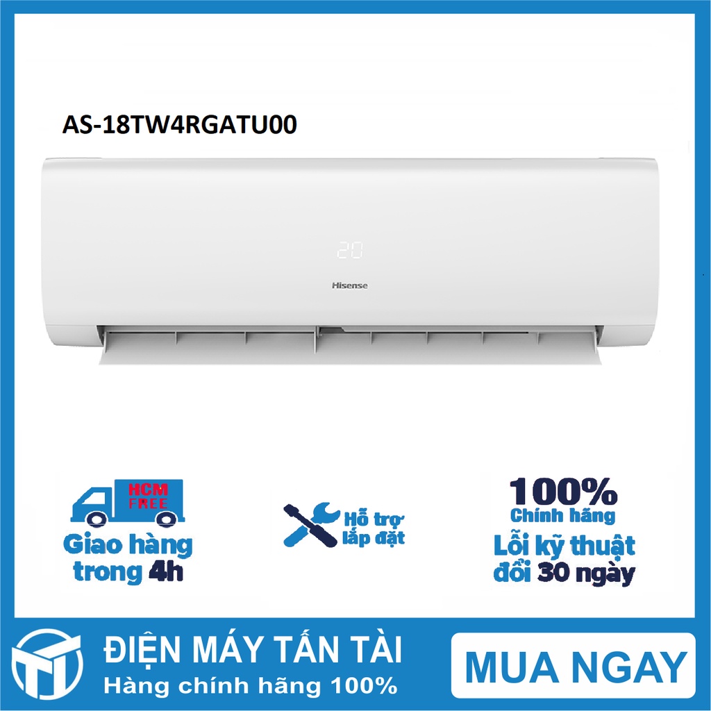 Máy lạnh Hisense Inverter 2 HP AS-18TW4RGATU , GIAO MIỄN PHÍ HCM thumbnail