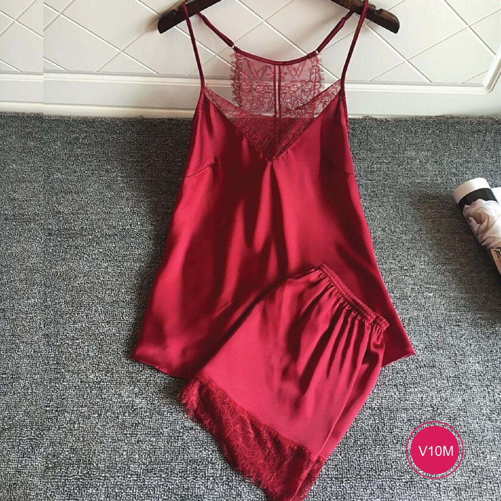 Bộ ngủ mặc nhà chất lụa satin cao cấp Xavia V10 | BigBuy360 - bigbuy360.vn