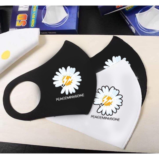 Khẩu trang hoa cúc vải su dày dặn chống khói bụi THE 1992 KT-01 | BigBuy360 - bigbuy360.vn