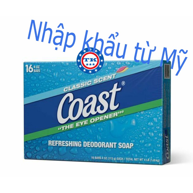 (HCM)Lốc Coast xanh 113g X 16 cục - Mỹ