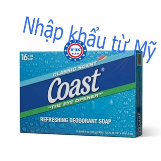 Lốc coast xanh 113g x 16 cục - mỹ