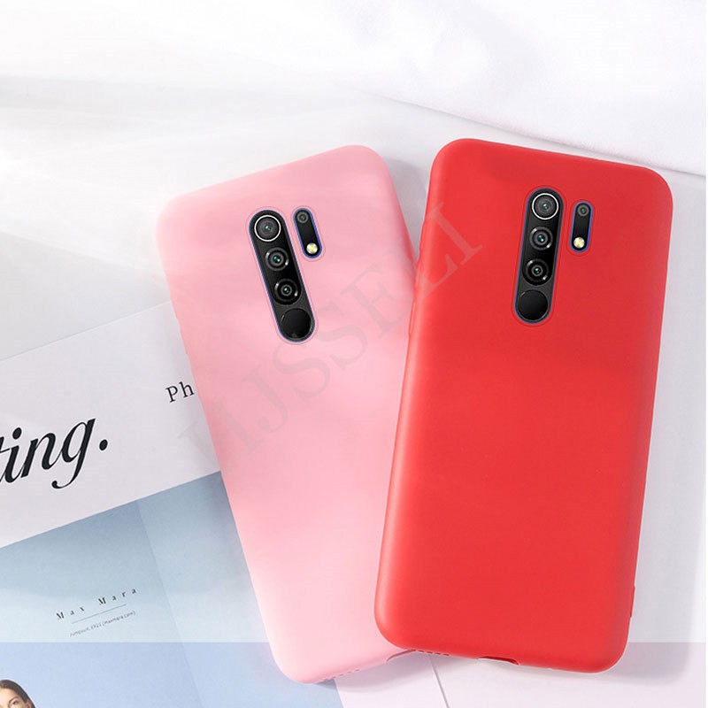 Ốp điện thoại silicon màu trơn đơn giản cho Xiaomi Redmi 9