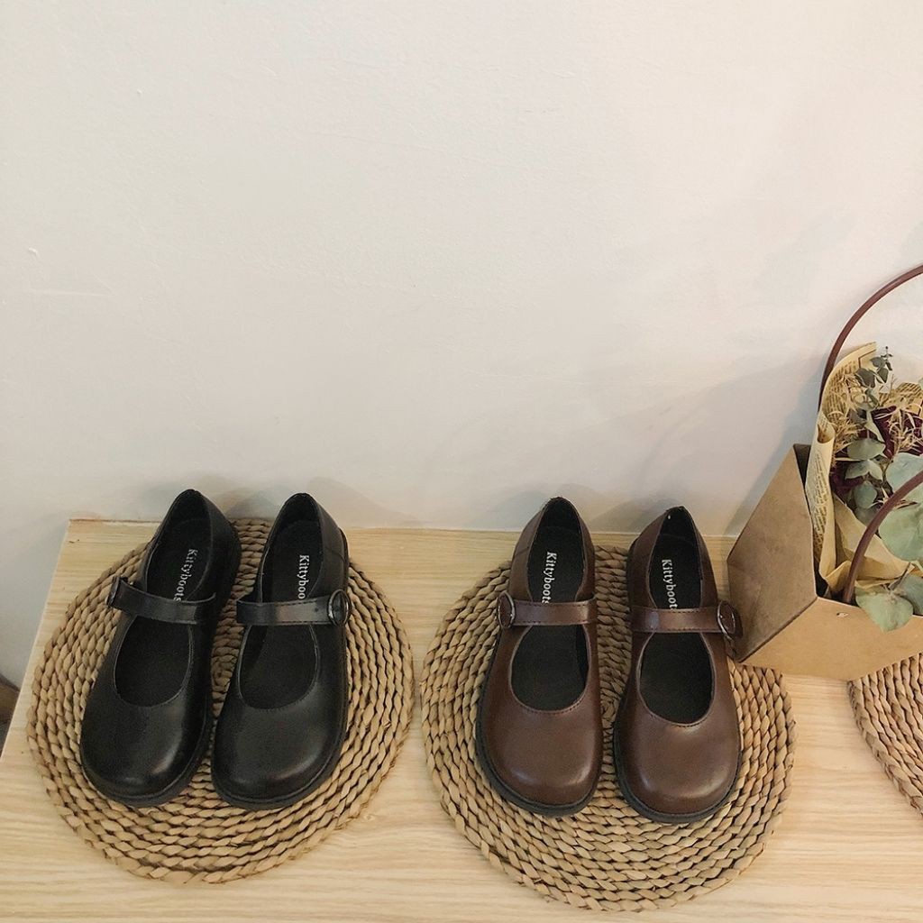 Giày lolita nữ cài quai Mery Shoes J12 phong cách nhận bản oxford da mềm siêu xinh | BigBuy360 - bigbuy360.vn