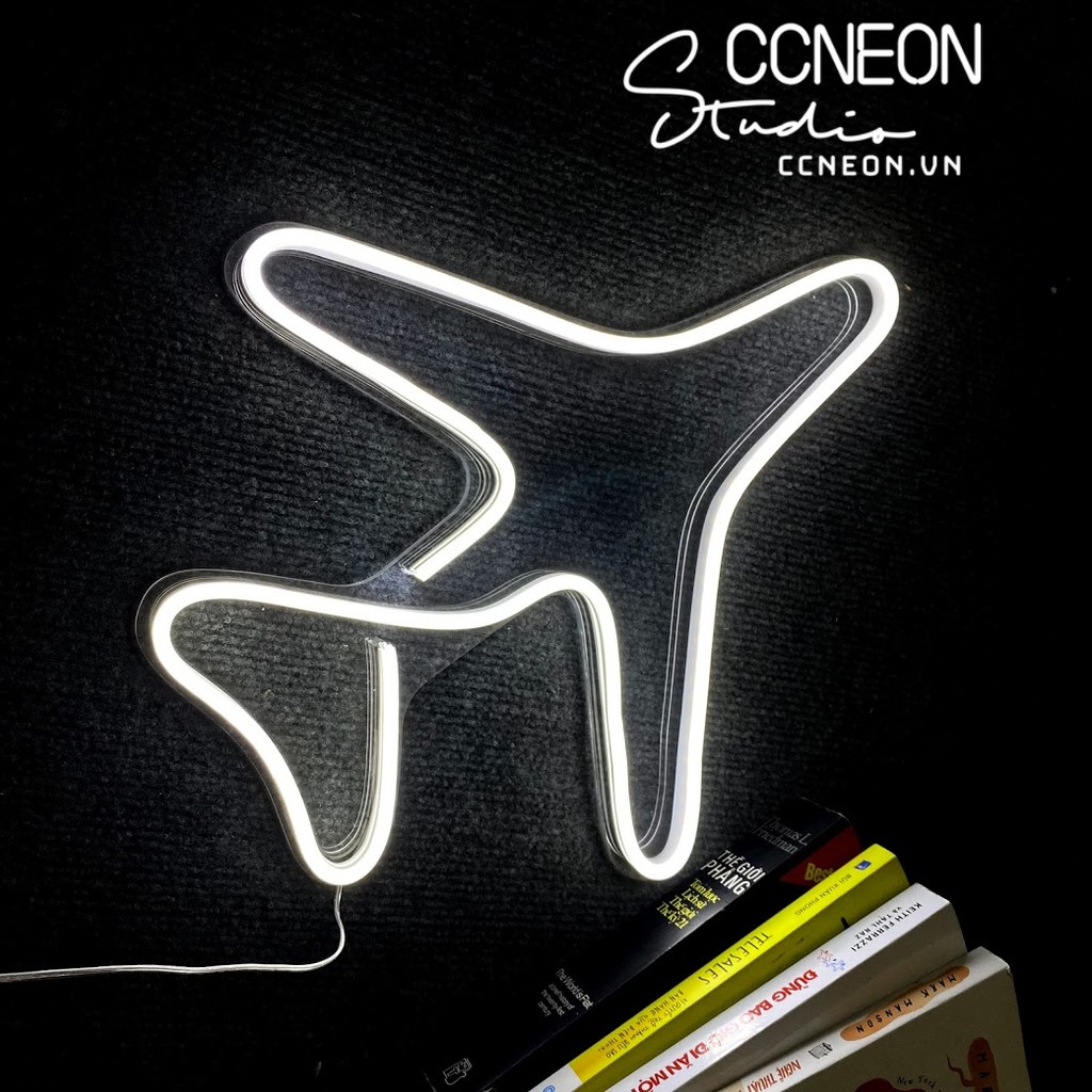 Đèn Led Neon Trang Trí Hình Máy Bay Nhiều Màu