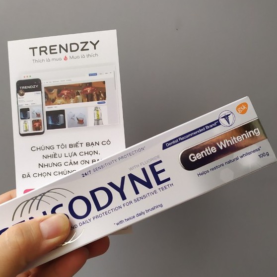 Sensodyne - Kem đánh trắng răng không ê buốt Gentle Whitening 100G - Made in Thailan